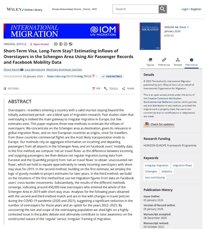 Short-Term Visa, Long-Term Stay? Estimating Inflows of Overstayers in the Schengen Area Using Air Passenger Records and Facebook Mobility Data